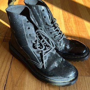 Dr. Martens sparkly black plastic